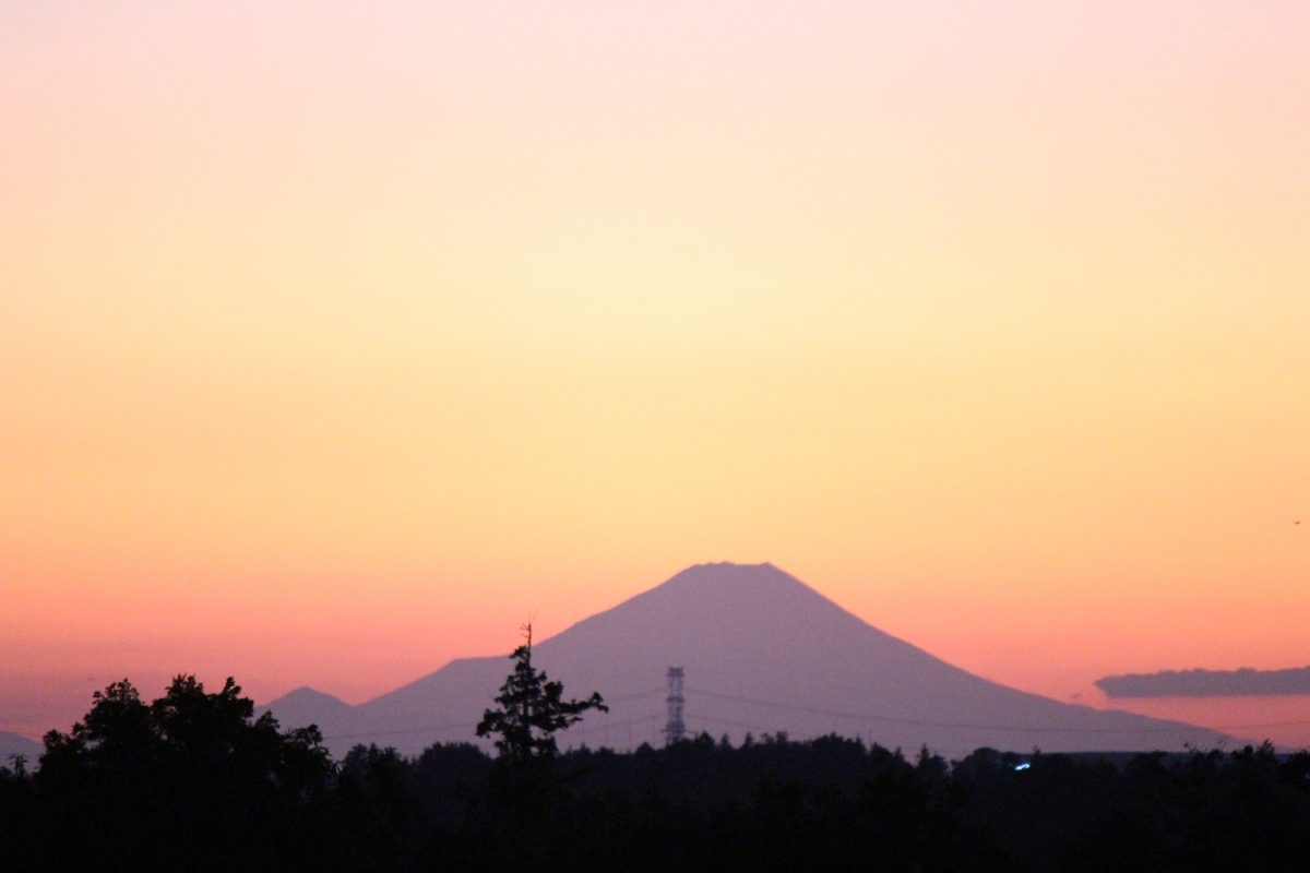 筑波山と富士山