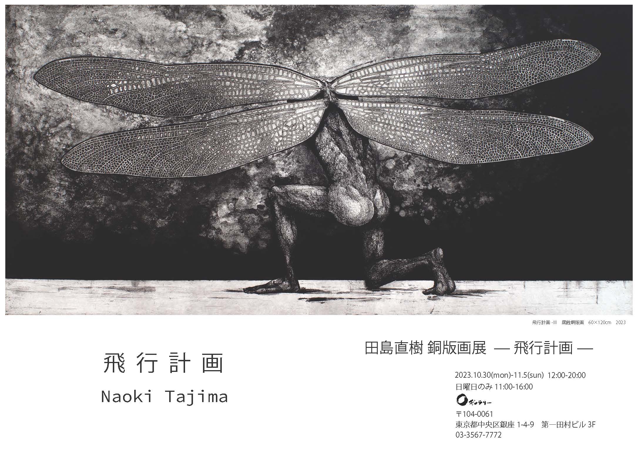 展覧会】田島直樹 銅版画展ー飛行計画ー 2023年10月30日(月)～11月5日