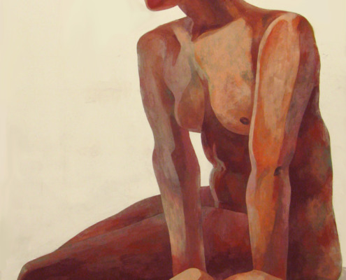 髙野愛理「エチュード(質量)」F100_岩絵具・水干絵具・銀箔・高知麻紙