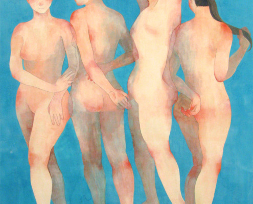 髙野愛理「エチュード(かたち)」F100_岩絵具・水干絵具・高知麻紙