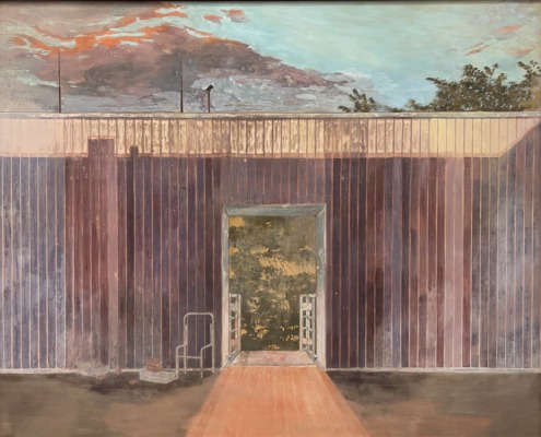 永田育子「風が吹く場所」F100、高知麻紙、水干絵具、岩絵の具