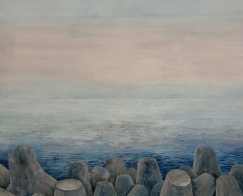 國田彩夕花「amulet Ⅱ」F100,岩絵具,水干絵具,墨,胡粉,色鉛筆,高知麻紙