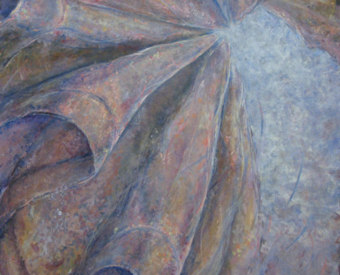 伊藤ひよし「失われた場所」162.0×162.0(cm)油彩、テンペラ、オイルパステル、パネル