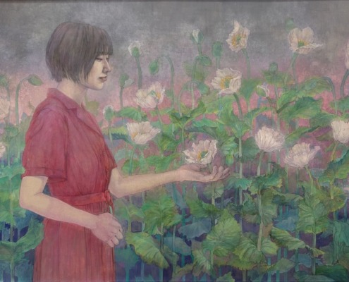 児玉華_「鎮む」_1620㎜×970㎜_岩絵具、水干絵具、高知麻紙