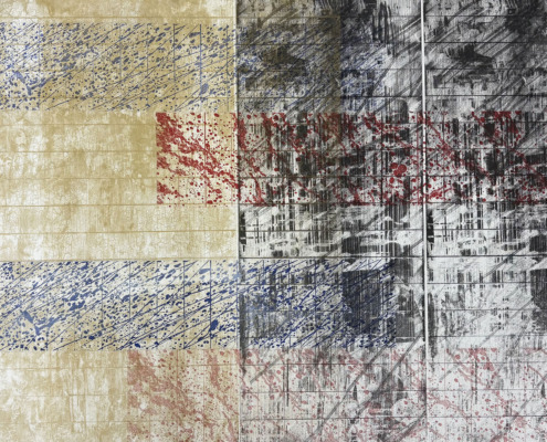 青栁有華「UTSUSHIMI Ⅱ」60×90㎝、銅版、ファブリアーノロサスピーナ