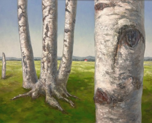 太子和奏「白の森」F100、キャンバス・油彩