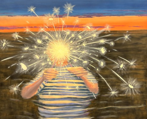 エルドンムンケ 「記憶の放牧」 130cmx163cm