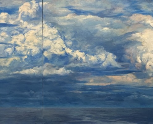 森﨑陽菜「私であるために」130.3×259cm、油彩、キャンバス