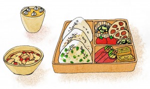 夏の巻弁当イラスト